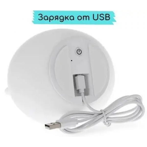 Нічний LED світильник силіконовий Зайчик з аккумулятором реагує на дотик - зображення 10