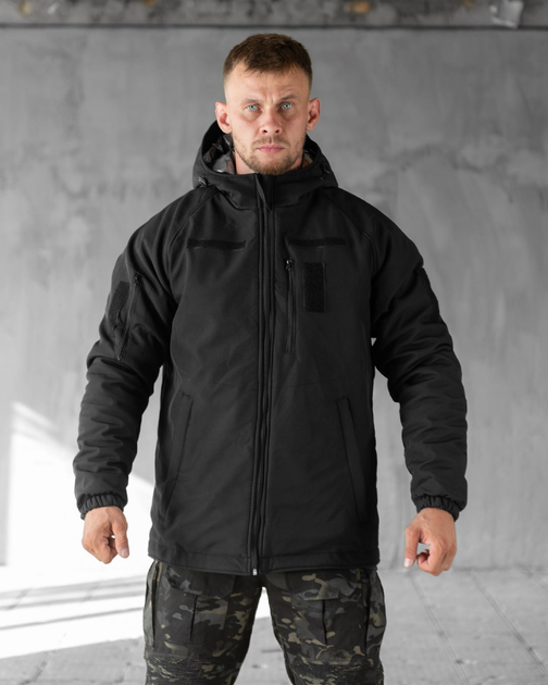 Тактична зимова куртка SoftShell Omni-Heat XL чорна (83226) - зображення 2