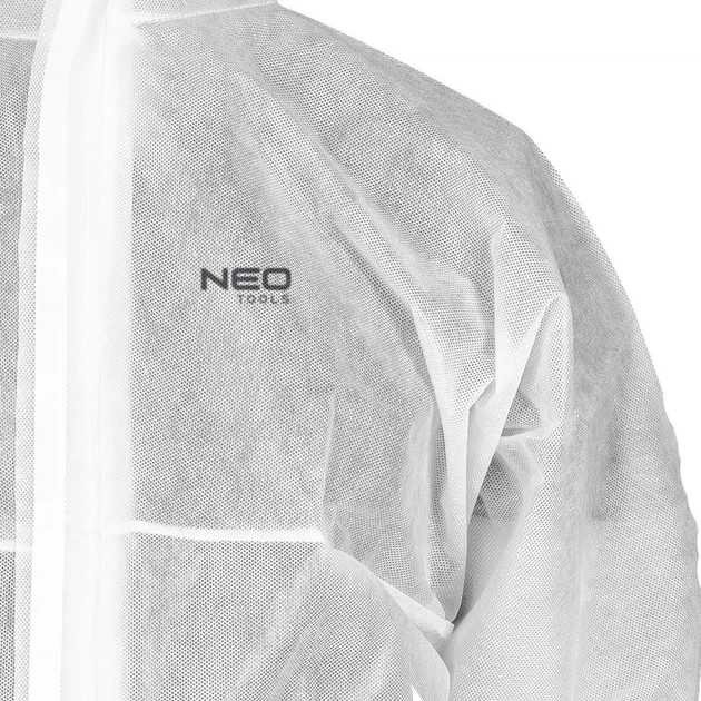 Neo Tools Костюм для покраски, материал нетканый полипропилен, плотность 50 г/м2, размер XL, белый - изображение 3