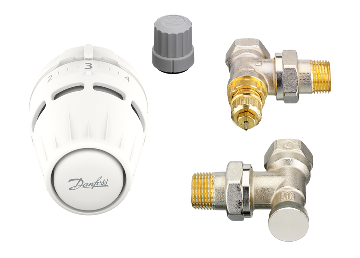 Danfoss Комплект термостатический Regus RA + RA-FN + RLV-S, 1/2", угловой - изображение 3