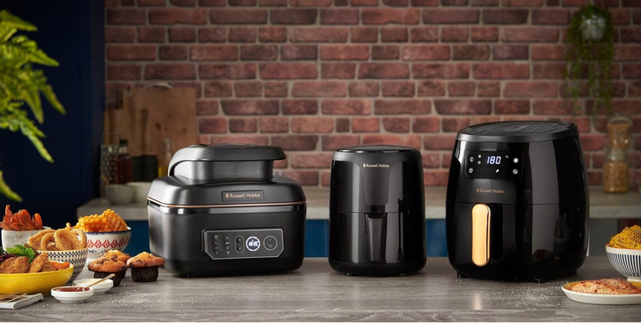 Russell Hobbs Мультипіч SatisFry Air&Grill, 1745Вт, чаша-5.5л, сенсорне кер., алюміній/пластик, чорно-жовтогарячий - зображення 14