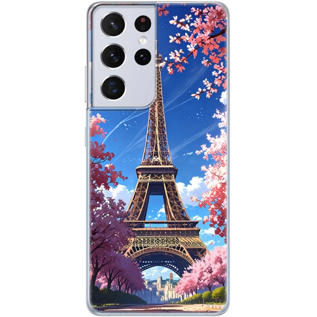 Силиконовый Чехол с Картинкой для Samsung Galaxy S21 Ultra (G998) Принт (Париж, Эйфелева Башня) (41719-ysm036) - Фото 1 Силиконовый Чехол с Картинкой для Samsung Galaxy S21 Ultra (G998) Принт (Париж, Эйфелева Башня) (41719-ysm036) - изображение 1