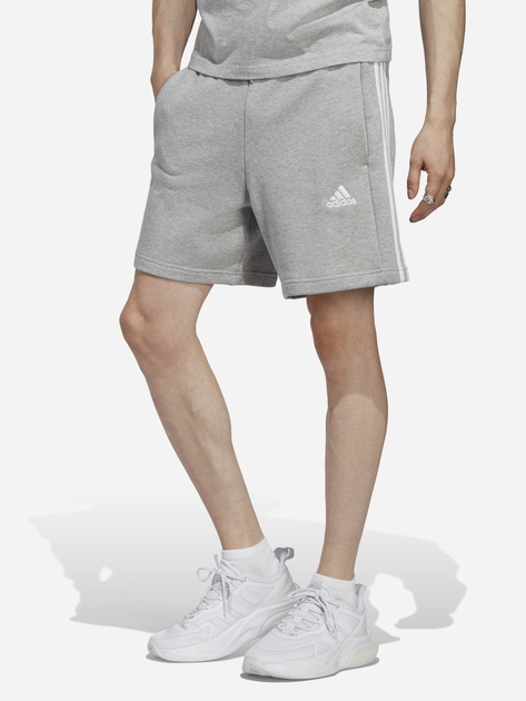 Шорти бавовняні короткі чоловічі adidas M 3S FT SHORT IC9437 2XL Світло-сірі (4066745303246) - зображення 1