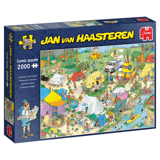 Puzzle Jumbo Jan van Haasteren Camping in the Forest 2000 elementów 19087 (8710126190876) - obraz 1