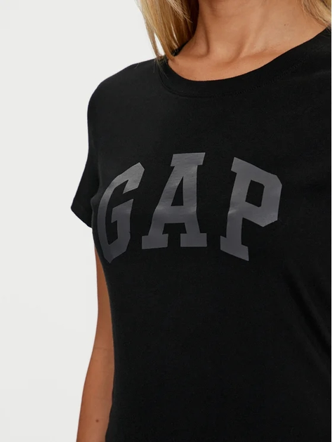 Футболка бавовняна жіноча GAP 268820-11 XL Чорна (1200048865602) - зображення 4