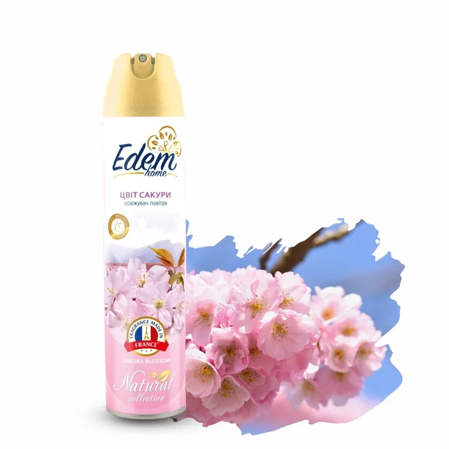 Освежитель воздуха Edem Home Natural Цвет сакуры, 300 мл - Фото 2 Освежитель воздуха Edem Home Natural Цвет сакуры, 300 мл - изображение 2