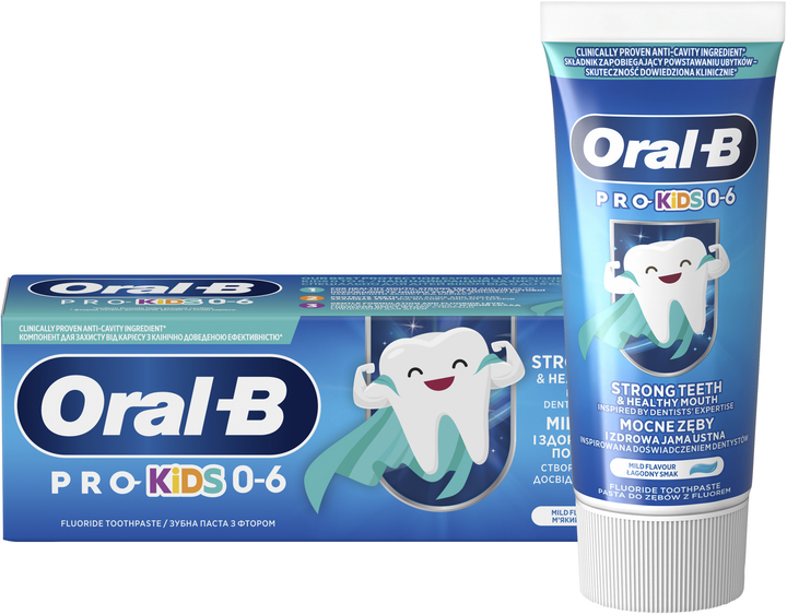 Зубна паста Oral-B Pro Kids для дітей віком до 6 років, 50 мл - Фото 1 Зубна паста Oral-B Pro Kids для дітей віком до 6 років, 50 мл - зображення 1
