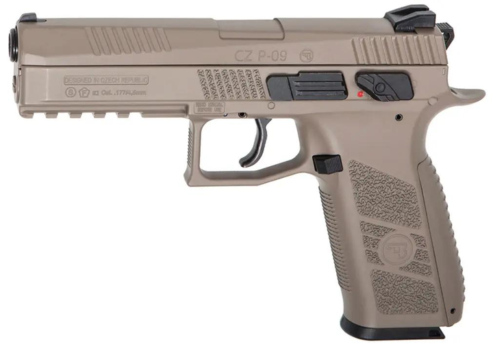 Пістолети пневматичні ASG CZ P-09 FDE Blowback Pellet кал. 4.5 мм - зображення 2