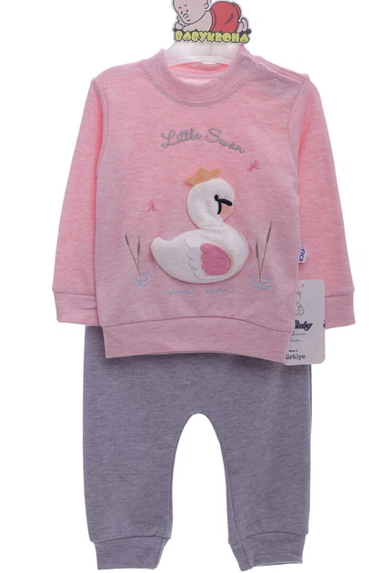 Костюм трикотажный для девочки с Лебедем розовый Esa Baby 80 см (44264) - Фото 1 Костюм трикотажный для девочки с Лебедем розовый Esa Baby 80 см (44264) - изображение 1