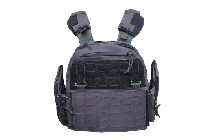 Плитоноска Plate Carrier Light Открытого типа панель Molle uaBronik Черная - изображение 1