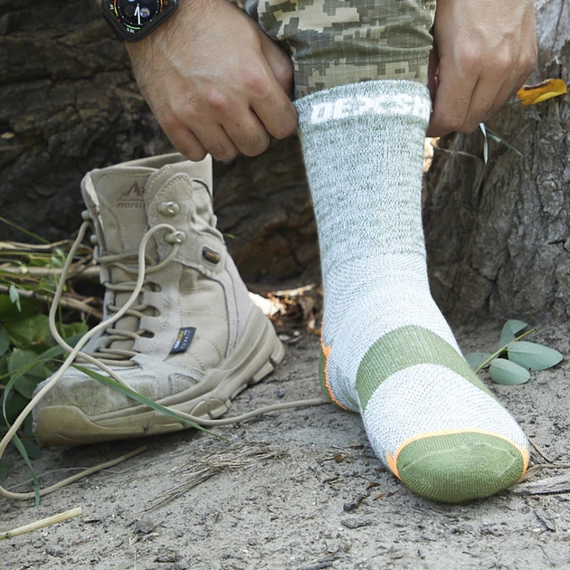 Носки водонепроницаемые S Dexshell pro version Terrain Walking Ankle унисекс для треккинга и активного отдыха зеленые (IS-OP_22-G) - изображение 5