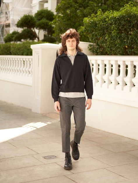 Поло довге чоловіче UNIQLO 621893617 2XL Сіре (1159863821) - зображення 7