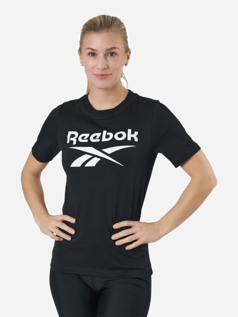 T-shirt damski bawełniany Reebok RI BL Tee XS Czarny (4065423449436) - obraz 1