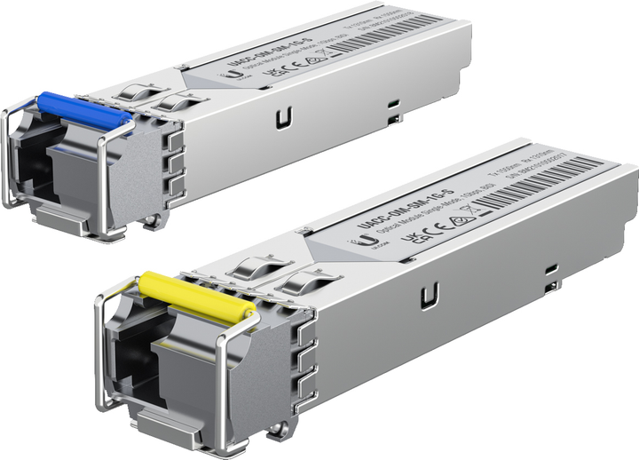 Zestaw 2 modułów SFP Ubiquiti 1G Bidirectional Single-Mode Optical Module (UACC-OM-SM-1G-S-2) - obraz 1