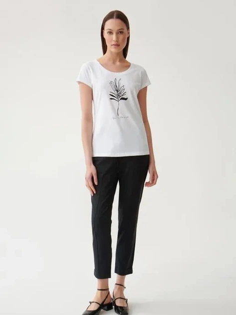 Футболка бавовняна жіноча Tatuum ANTONIA 2 T2314.110 L Біла (5900142251535) - зображення 3