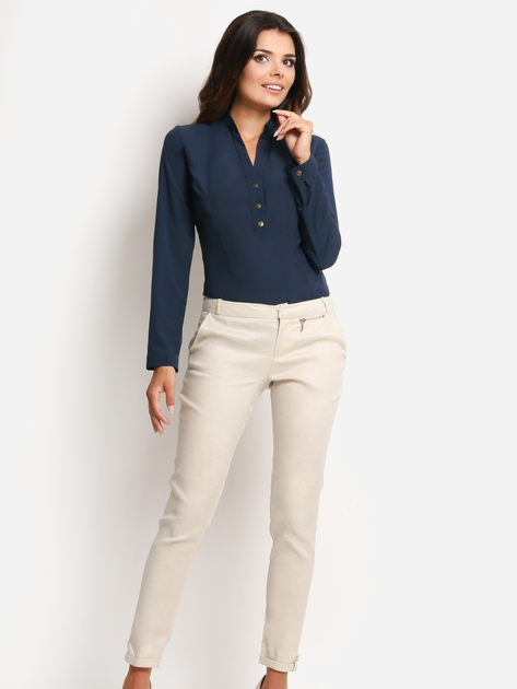 Bluzka damska elegancka Awama A111 XL Ciemnoniebieska (5902360510180) - obraz 3