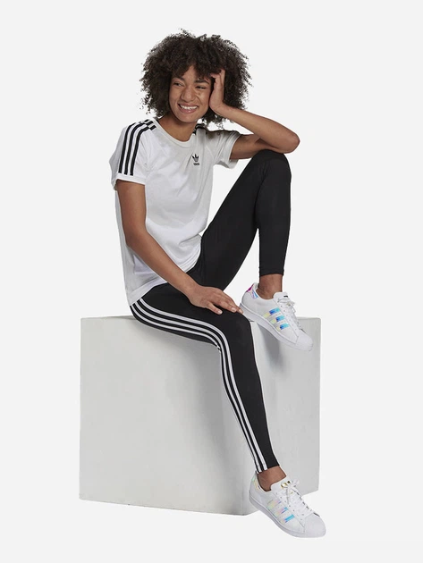 Legginsy sportowe damskie adidas H09426 36 Ciemnołupekowe (4064054657678) - obraz 3