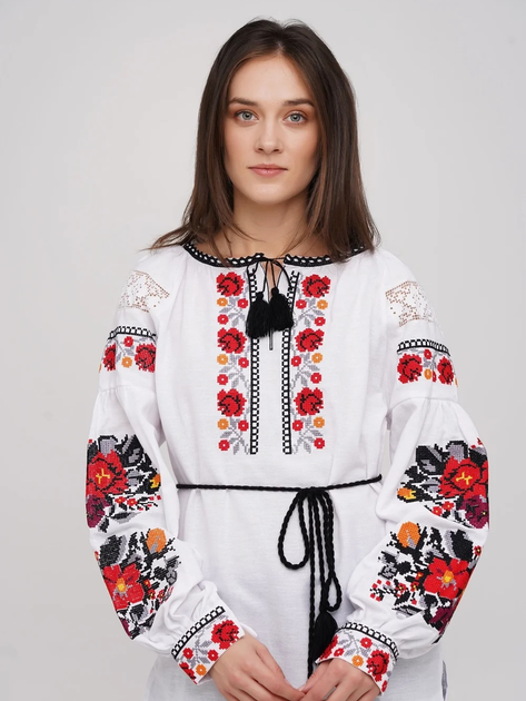 Вышиванка женская с узором УкрМода GNM-02894 50 Белая (8910000000059) - изображение 1