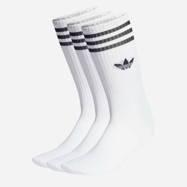 Zestaw męskich skarpet wysokich bawełnianych adidas IJ0734 XS 3 pary Biały (4066762046140) - obraz 1