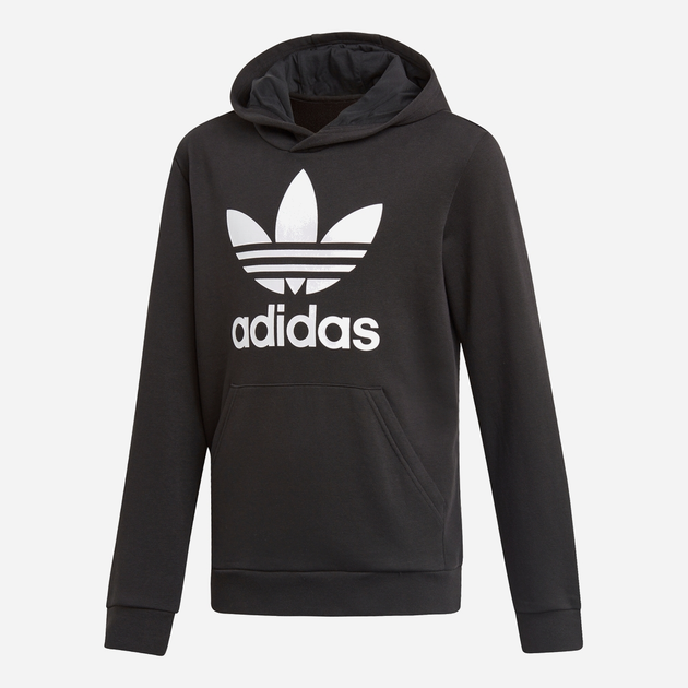 Bluza z kapturem młodzieżowa chłopięca adidas DV2870 152 cm Czarna (4060515106761) - obraz 1