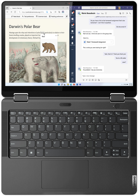 Ноутбук 13.3" Lenovo 13w Yoga Gen 2 4G/LTE AMD Ryzen 5 7530U RAM 8GB SSD 512GB 14час батарея Win11 (UKR) - изображение 8