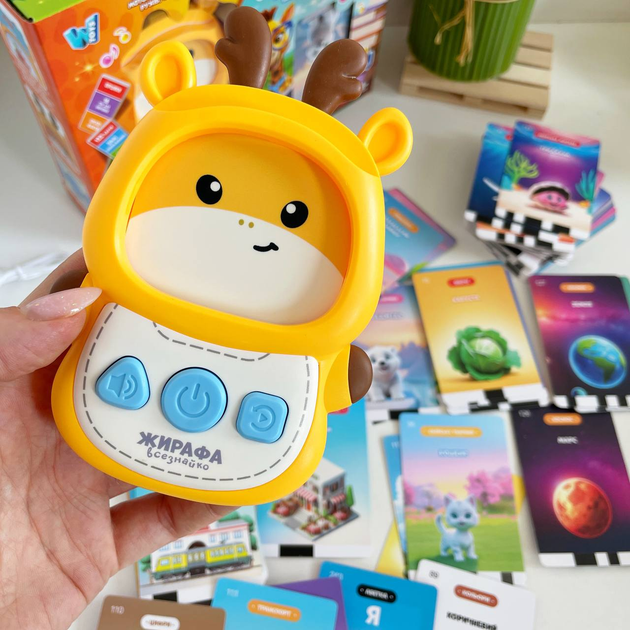 Навчальний картридер Жирафа Всезнайко 30317 WToys Українька