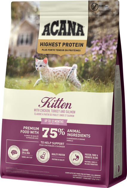 Sucha karma dla kociąt Acana Highest Protein Kitten 1.8 kg (0064992723255) - obraz 1