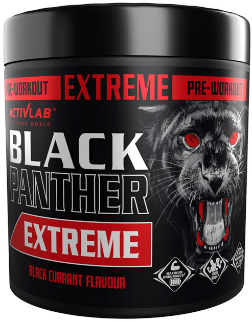 Передтренувальний комплекс Activlab Black Panther Extreme Чорна смородина 300 г (5907368801759) - зображення 1