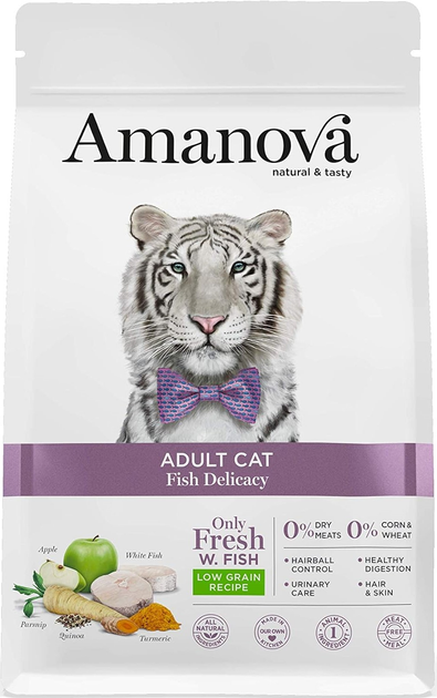 Сухий корм для котів Amanova Adult Cat Fish Delicacy 1.5 кг (8413037331399) - зображення 1