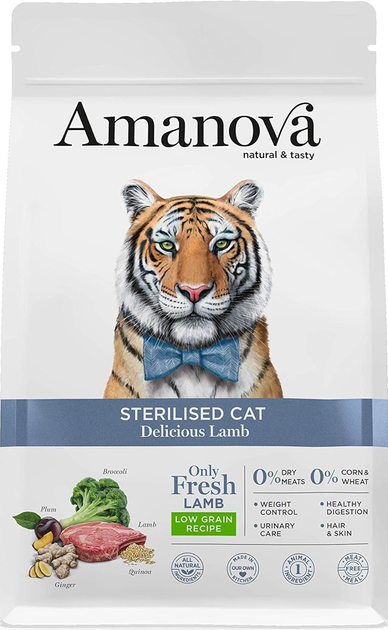 Сухий корм для котів Amanova Sterilised Cat Delicious Lamb 1.5 кг (8413037331313) - зображення 1