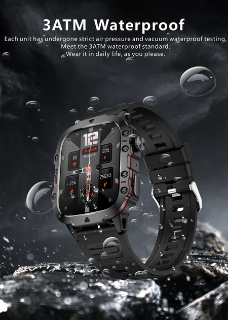 Смарт-годинник чоловічий Military Sports Fitness Tracker - зображення 5
