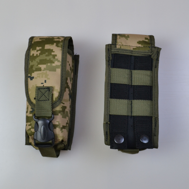 Подсумок на 2 магазина двойной из кордуры пиксель MOLLE - изображение 1