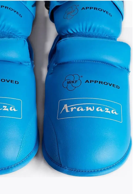 Защита ног для карате WKF (голень и стопа) Arawaza синяя размер XL - изображение 3