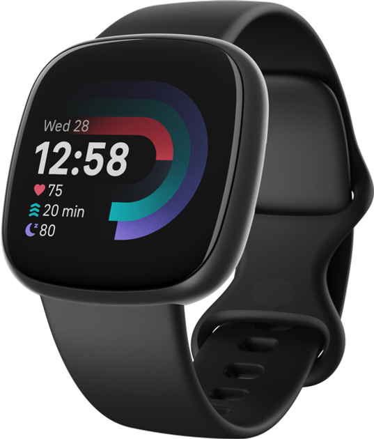 Smartwatch Fitbit Versa 4 Black/Graphite (FB523BKBK) (955555905384317) - Outlet - obraz 1