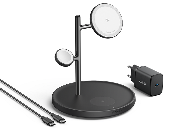 Бездротове зарядне пристрій Anker MagGo 3-in-1 Wireless Charging Station (7030797) - Фото 7 Бездротове зарядне пристрій Anker MagGo 3-in-1 Wireless Charging Station (7030797) - зображення 7