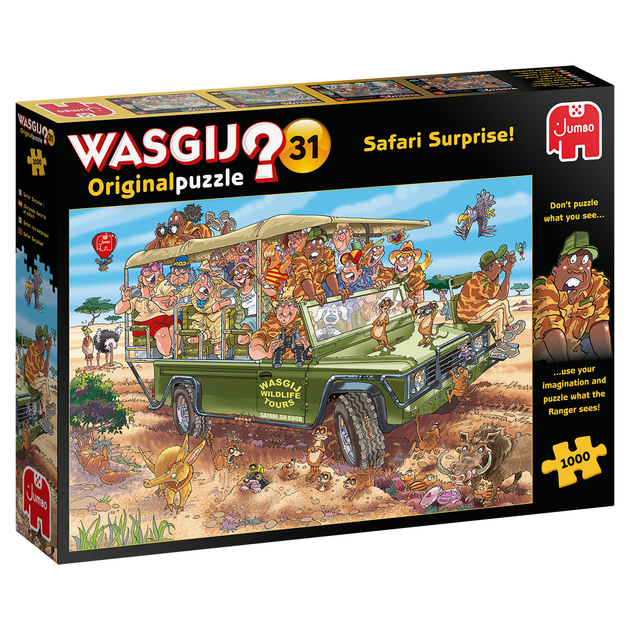 Puzzle Jumbo Wasgi ? Original 31 Safari Surprise 1000 elementów 19164 (8710126191644) - obraz 1