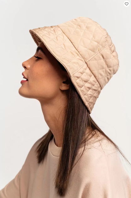 Женская теплая стеганная панама Honey Fashion Accessories One Size бежевый (13-67) - Фото 3 Женская теплая стеганная панама Honey Fashion Accessories One Size бежевый (13-67) - изображение 3