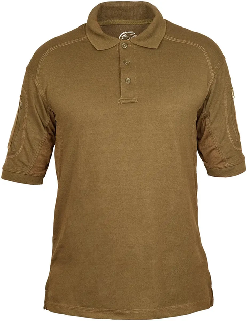 Теніска поло Defcon 5 Tactical Polo Short sleeves with Pocket M з велькро колір coyote brown - зображення 1