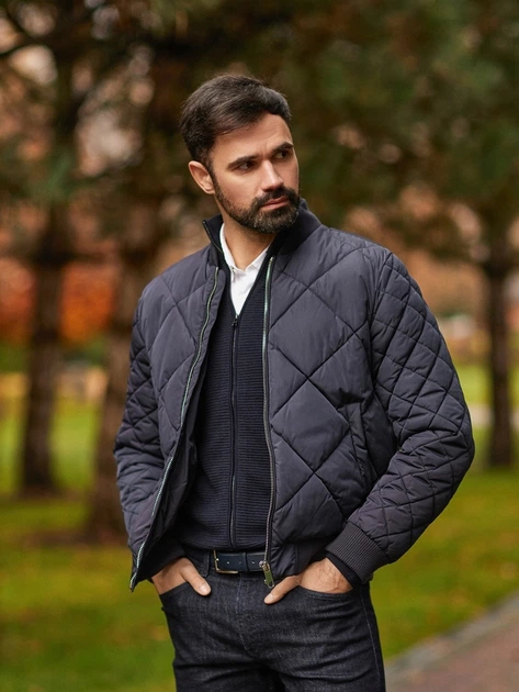 Бомбер чоловічий Antony Morato MMCO00793FA600241-7106 54 Синій (8052136309351) - зображення 3