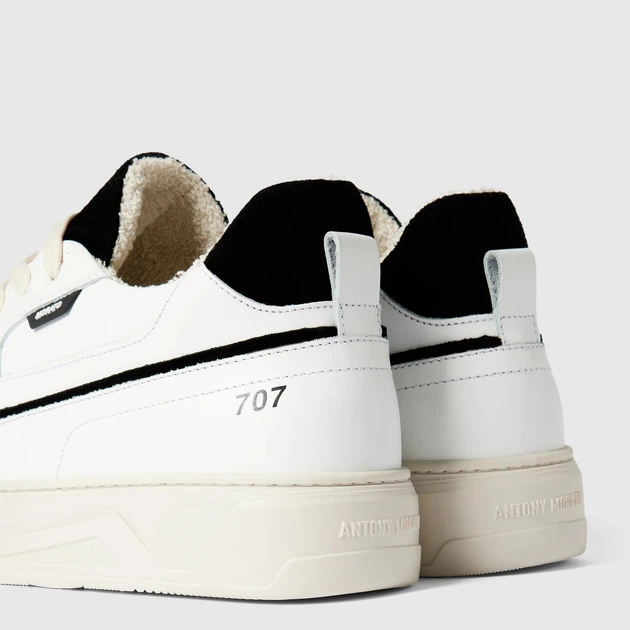 Sneakersy męskie skórzane Antony Morato MMFW01612LE300001-9000 45 Biały/Czarny (8052136480869) - obraz 3