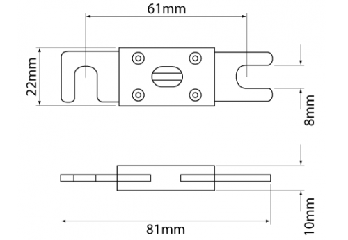 Держатель предохранителя MEG ANL 81мм (WM FU01) Fuse Holder, прозрачный, M8 - изображение 7