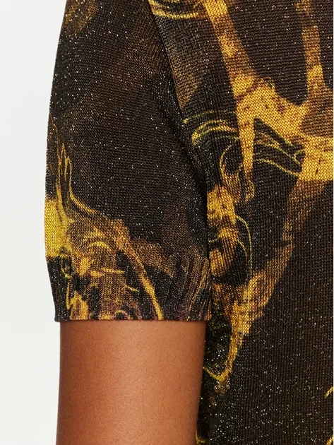 Топ жіночий Versace Jeans Couture vjc76hafmn8cmn45g89 S Чорний/Жовтий (8052019552621) - зображення 5