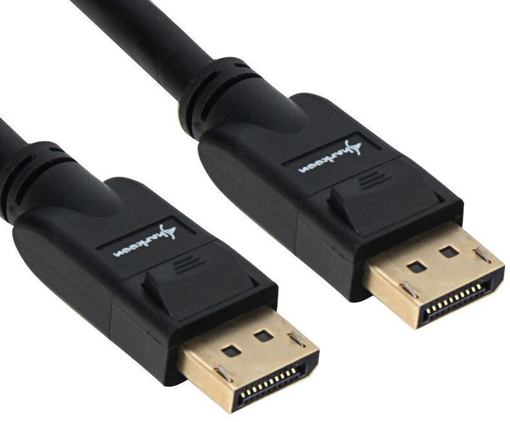 Kabel Sharkoon DisplayPort - DisplayPort 1.3 4K M/M 2 m Black (4044951021420) - obraz 1