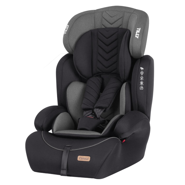 Детское автокресло вес 9-36кг группа 1-2-3 TILLY Consul T-531/4 Light Grey светло-серое - изображение 1