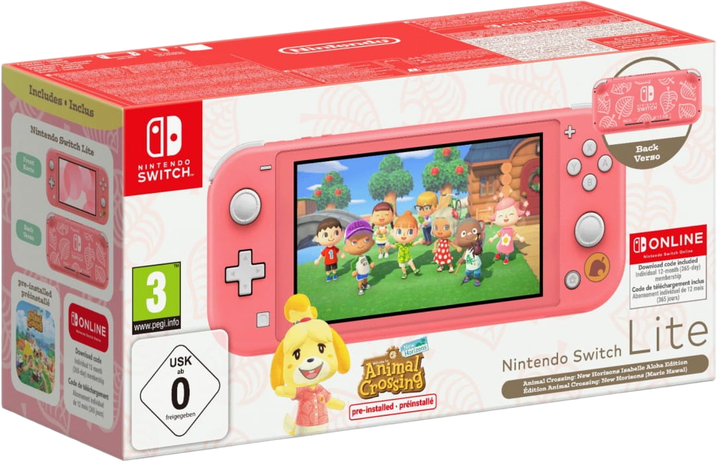 Консоль Nintendo Switch Lite Coral + Гра Animal Crossing: New Horizons + 12 місяців NSO (045496453916) - зображення 3