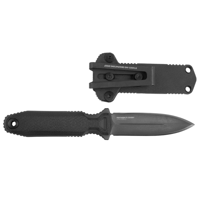 Ніж SOG Pentagon FX Covert Blackout чорний - зображення 1