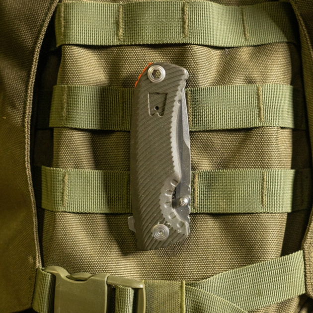 Ніж складаний SOG Tellus ATK Olive Drab/Orange оливковий - зображення 2