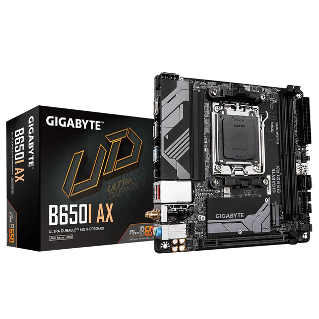 Материнська плата Gigabyte Gigabyte B650I AX Socket AM5/AMD/Mini-ITX/1хHDMI/DisplayPort/Bluetooth/Wi-Fi - зображення 5
