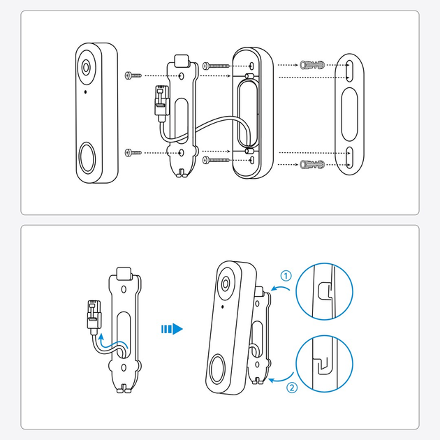 Wideodomofon IP Reolink Video Doorbell D340P (6975253983308) - obraz 4