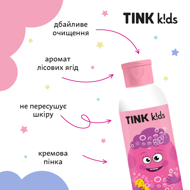 Детский гель для душа Tink kids Funny Berry 300 мл (4823109410640) - изображение 5